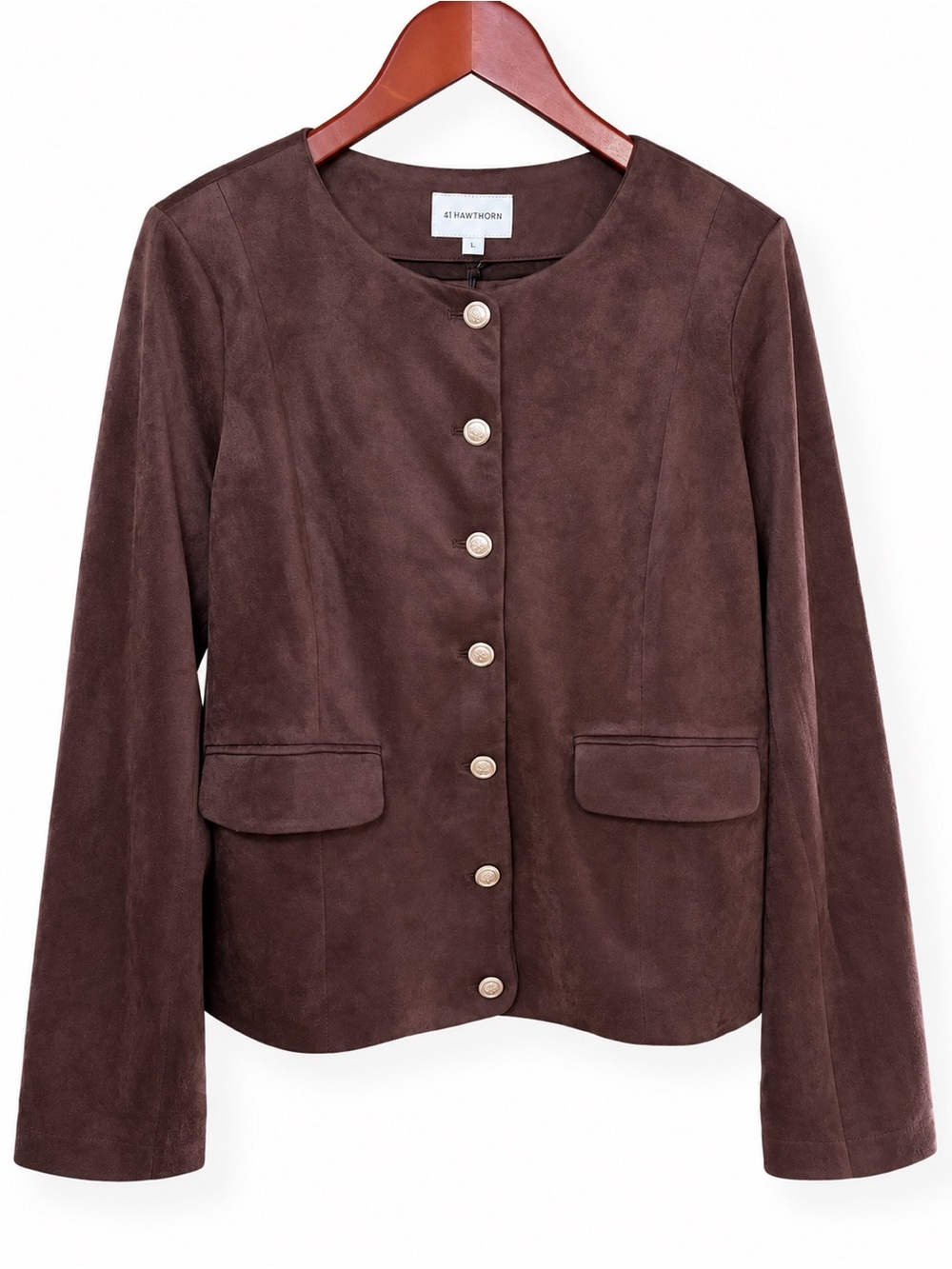 41 Hawthorn Arielle Lady Jacket Brown Women's L NWT Faux Suede